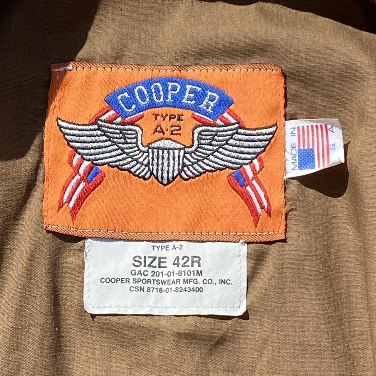 Vintage Cooper Type A-2 leather flight bomber ... - Depop