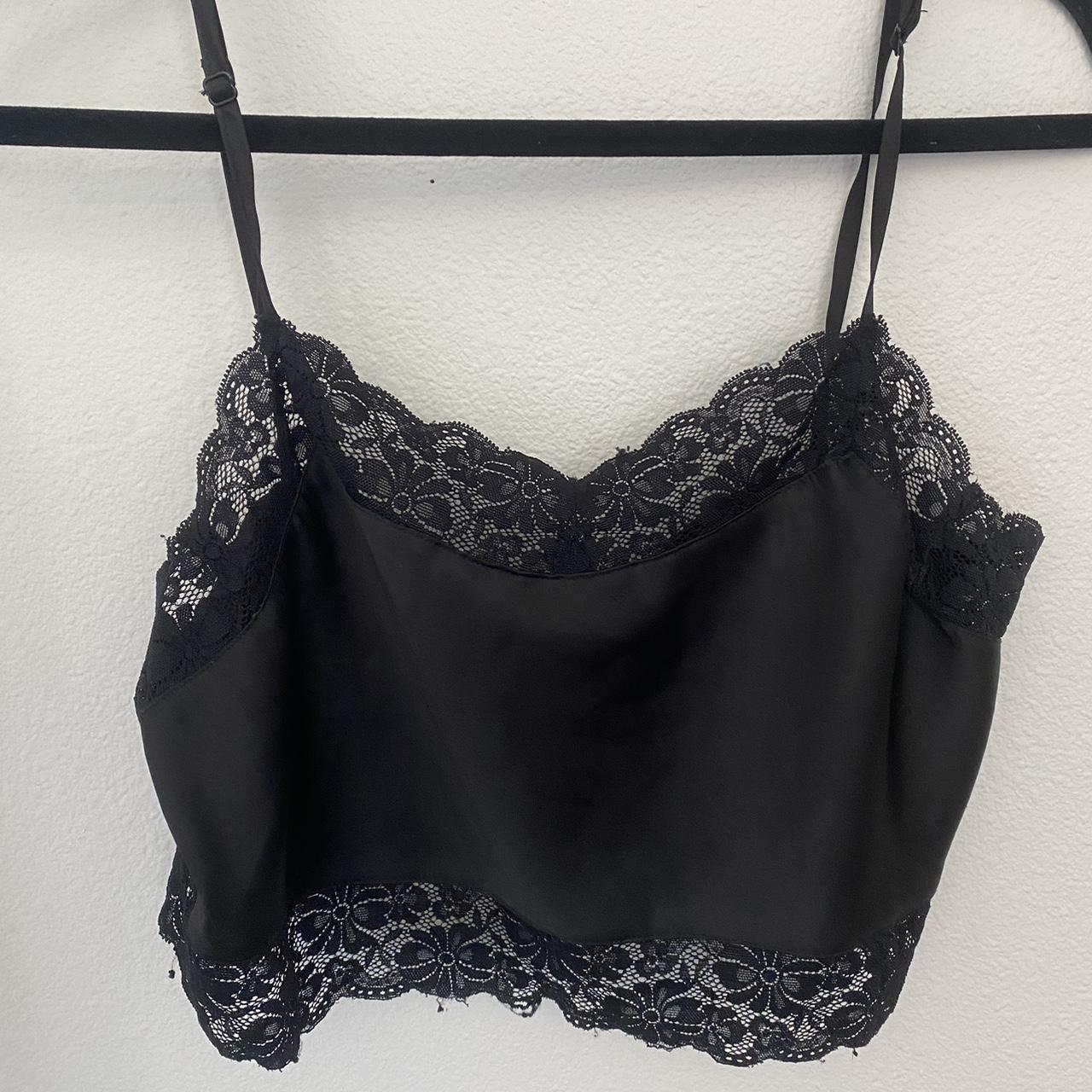 Brandy Melville lace tank with adjustable straps... Depop