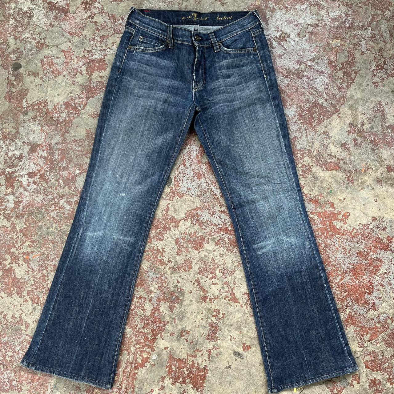 Seven7 Flare Jeans With Really Cool Buttons On Back... - Depop