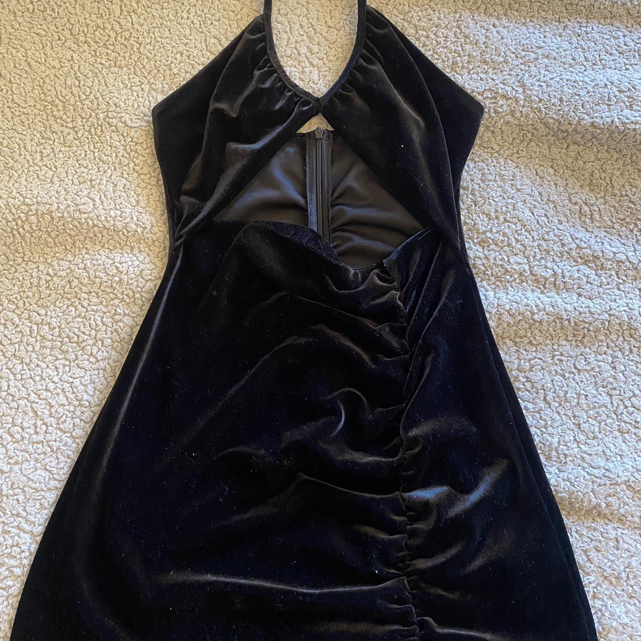 Zara black velvet cutout dress Size: S Excellent... - Depop