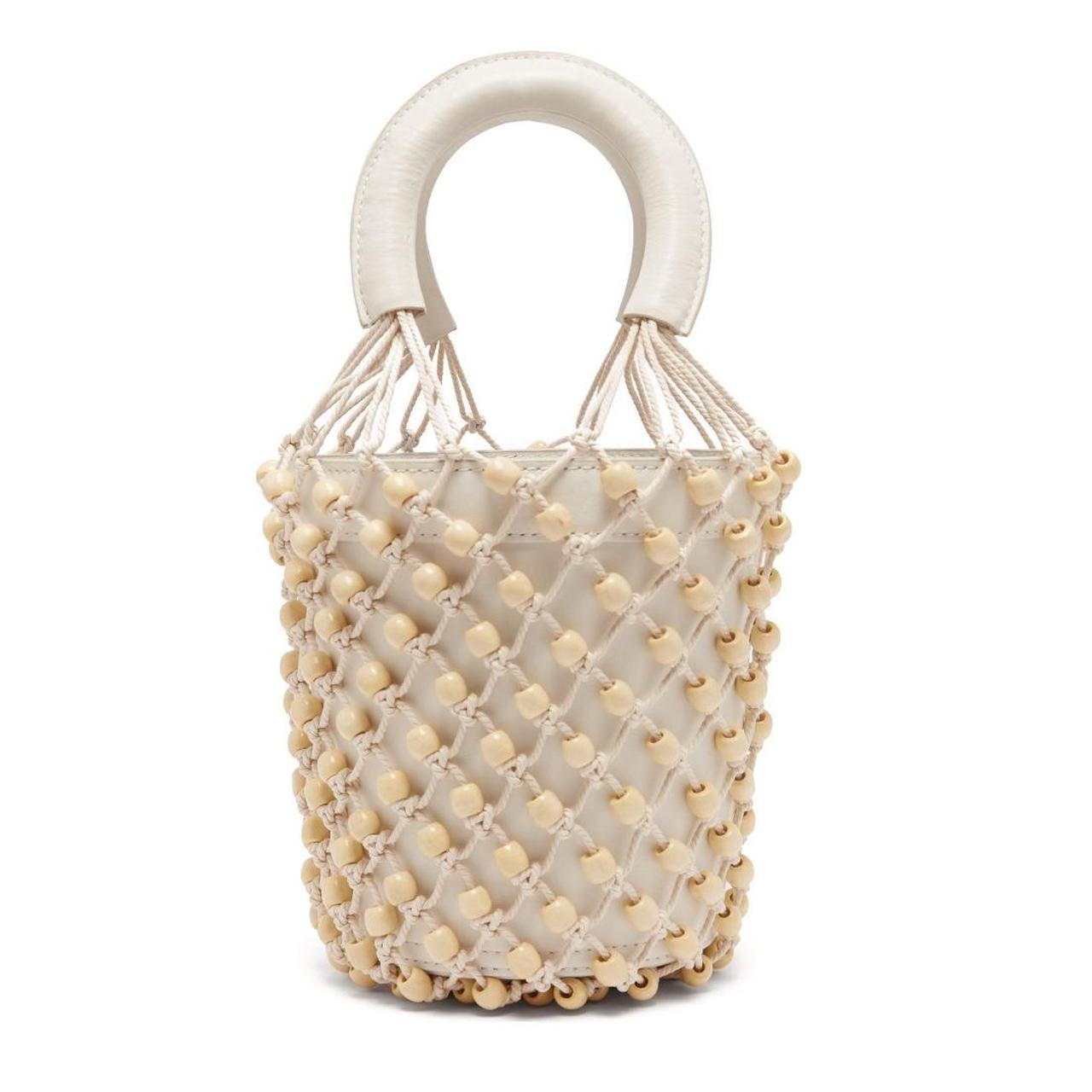 Staud Moreau Macrame’ and sale Leather White Bucket Bag