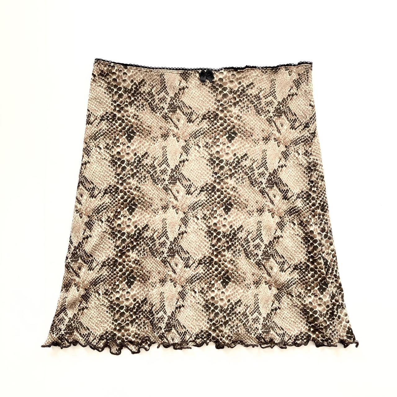 Vintage kookai mesh overlay snakeskin skirt Snake. Depop