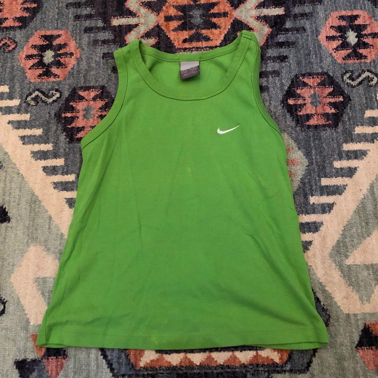 Lime green vintage Nike vest Summer tank top... - Depop