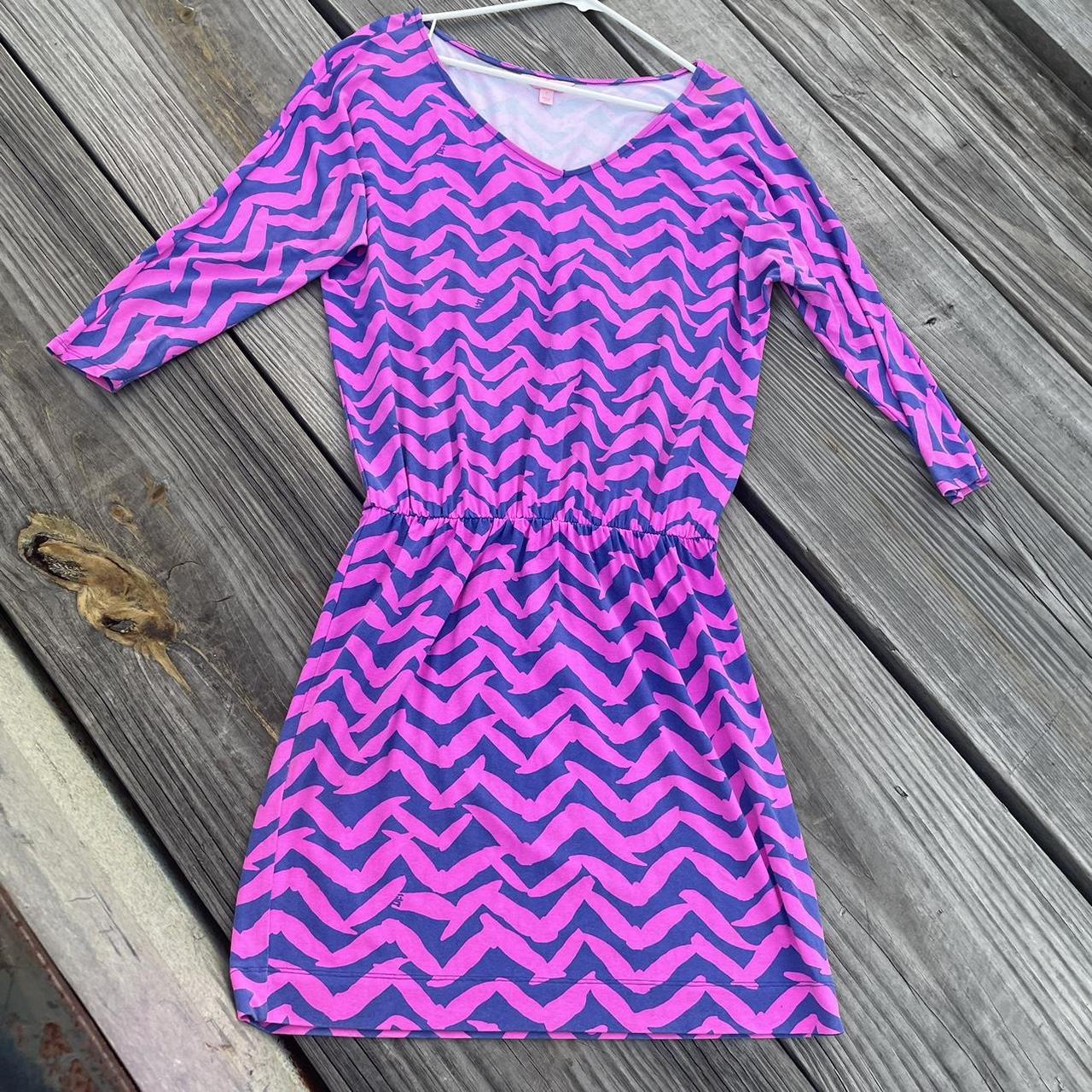 Lilly Pulitzer Women's Pink and Blue Dress (2)
