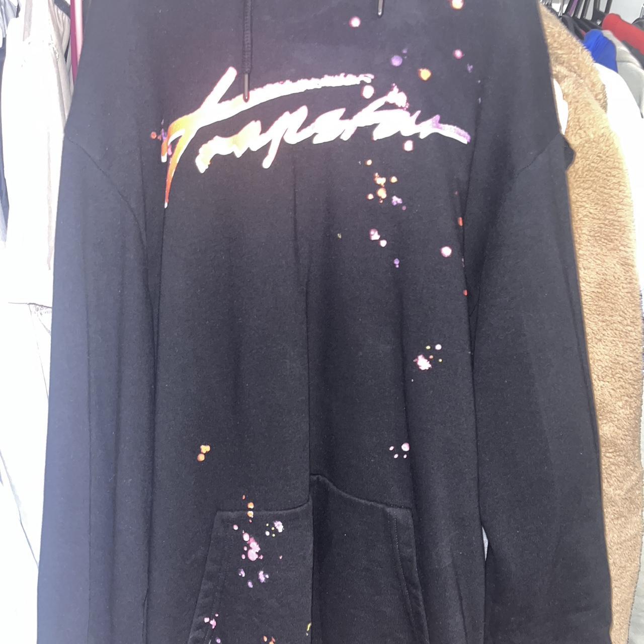 Trapstar Men's Pink and Black Hoodie Depop