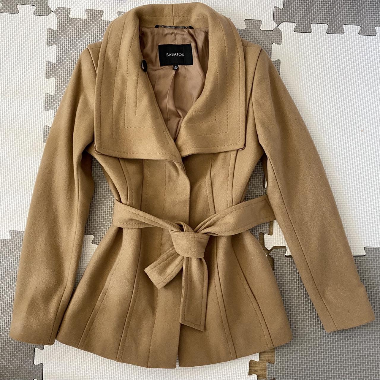 Aritzia camel best sale wool coat