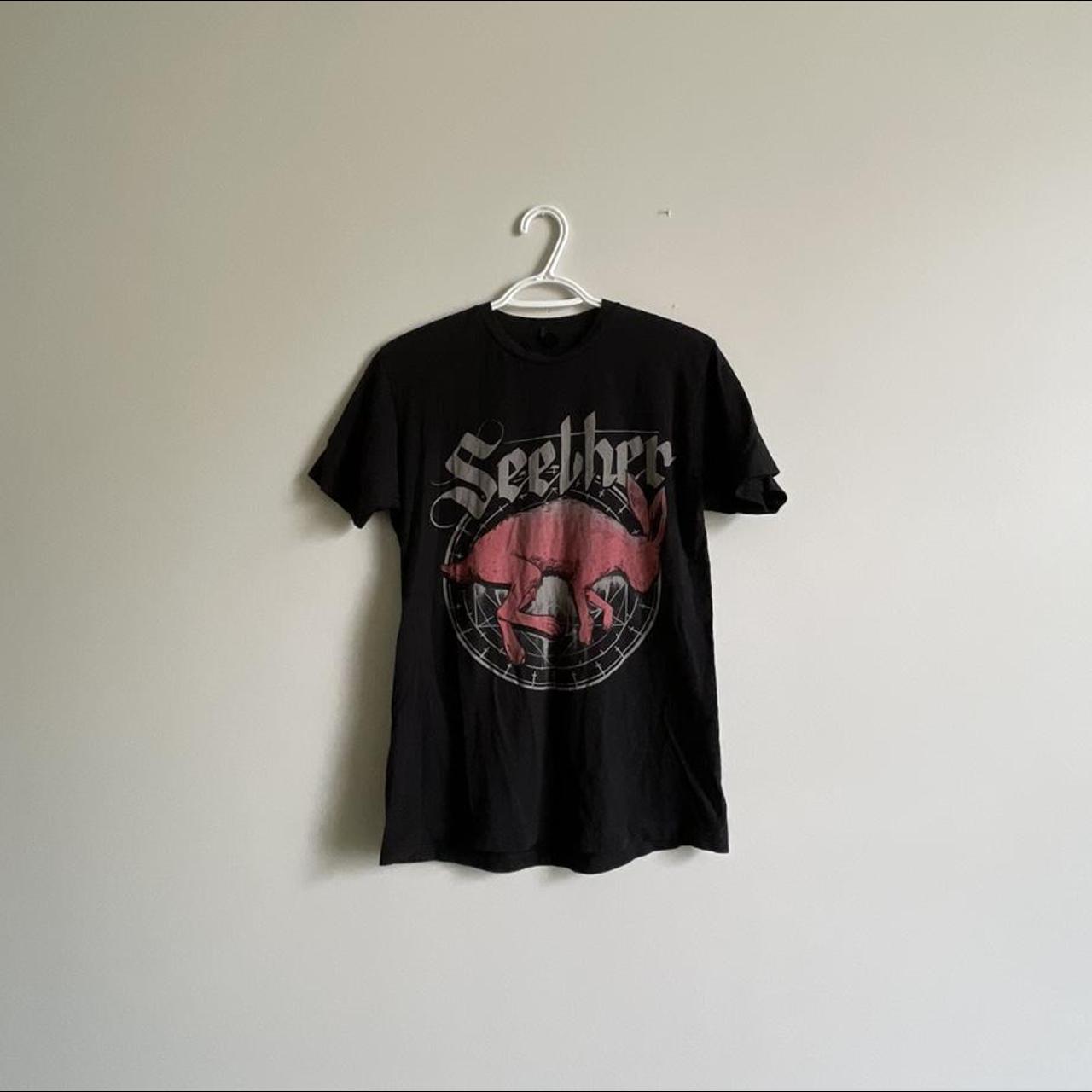 Vintage Seether Band Tee Size L Open to... - Depop