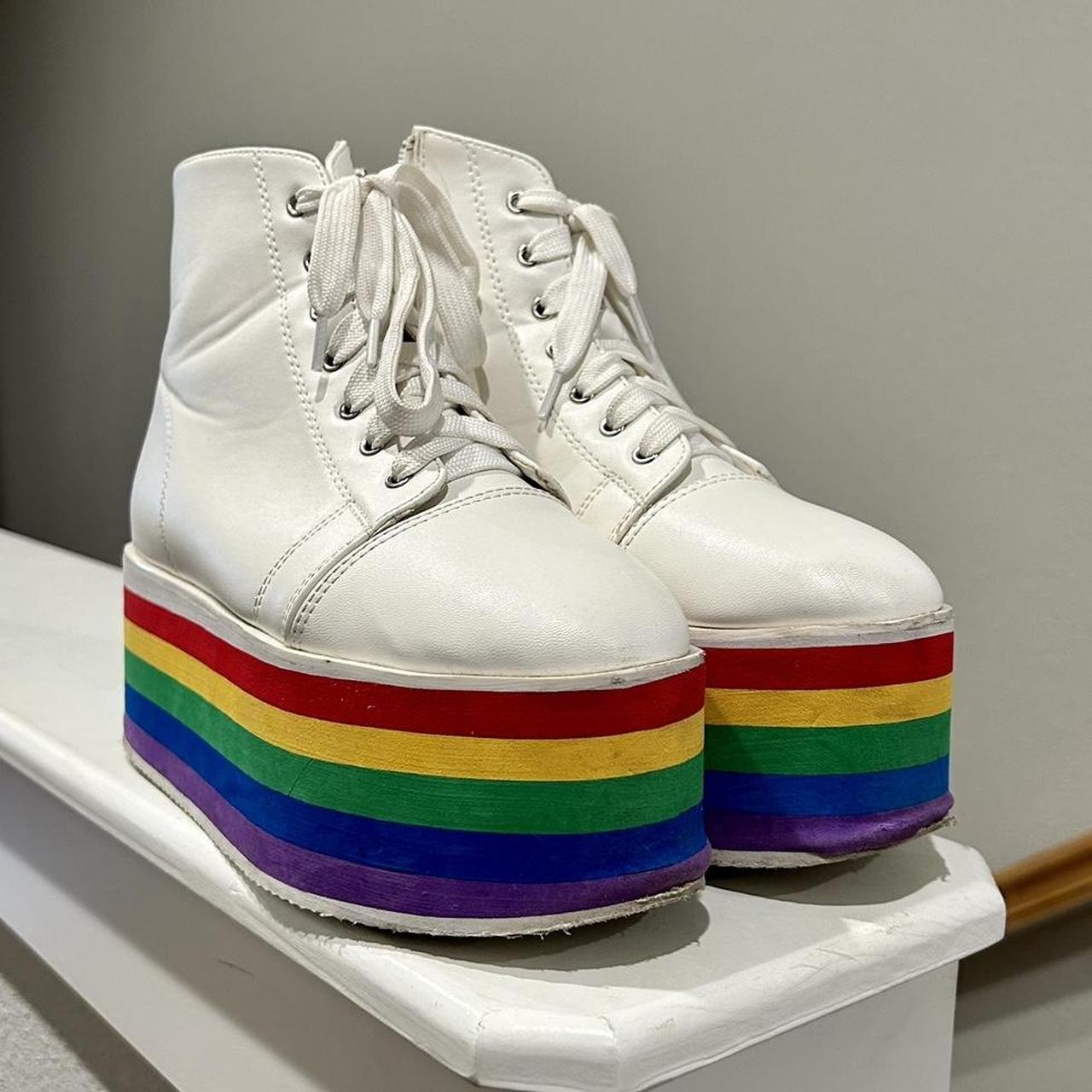 Rainbow rebellion shop platform sneakers