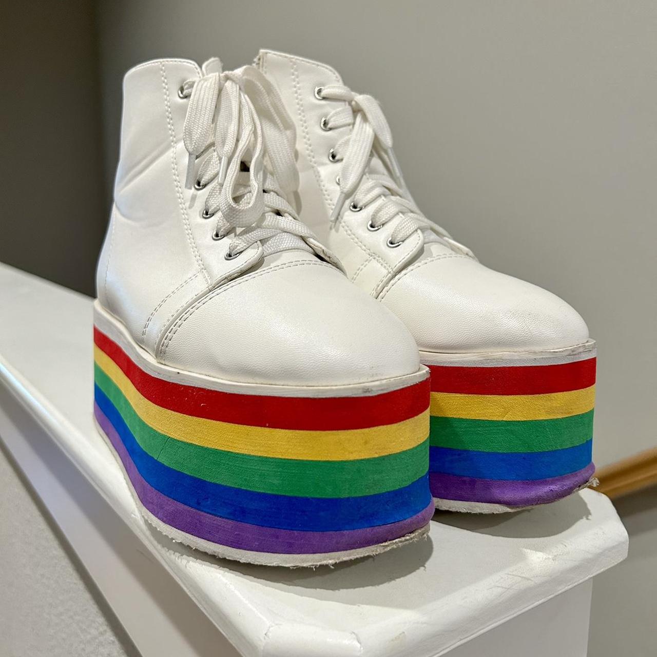 Rainbow rebellion platform store sneakers