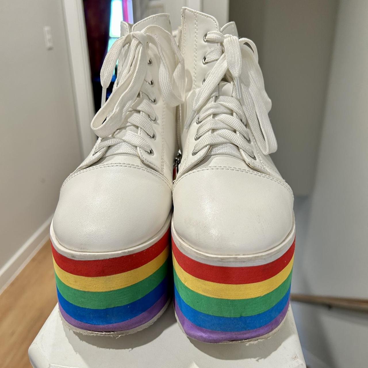 Rainbow rebellion hot sale platform sneakers