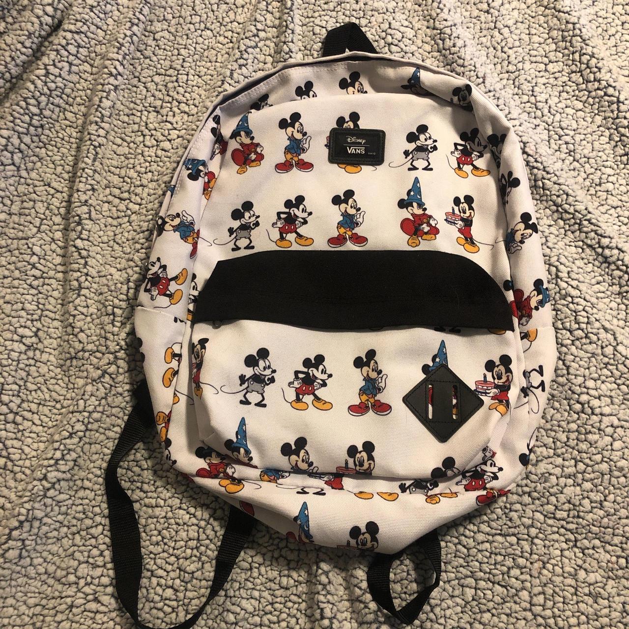 Vans x Disney Mickey Mouse backpack in white and. Depop