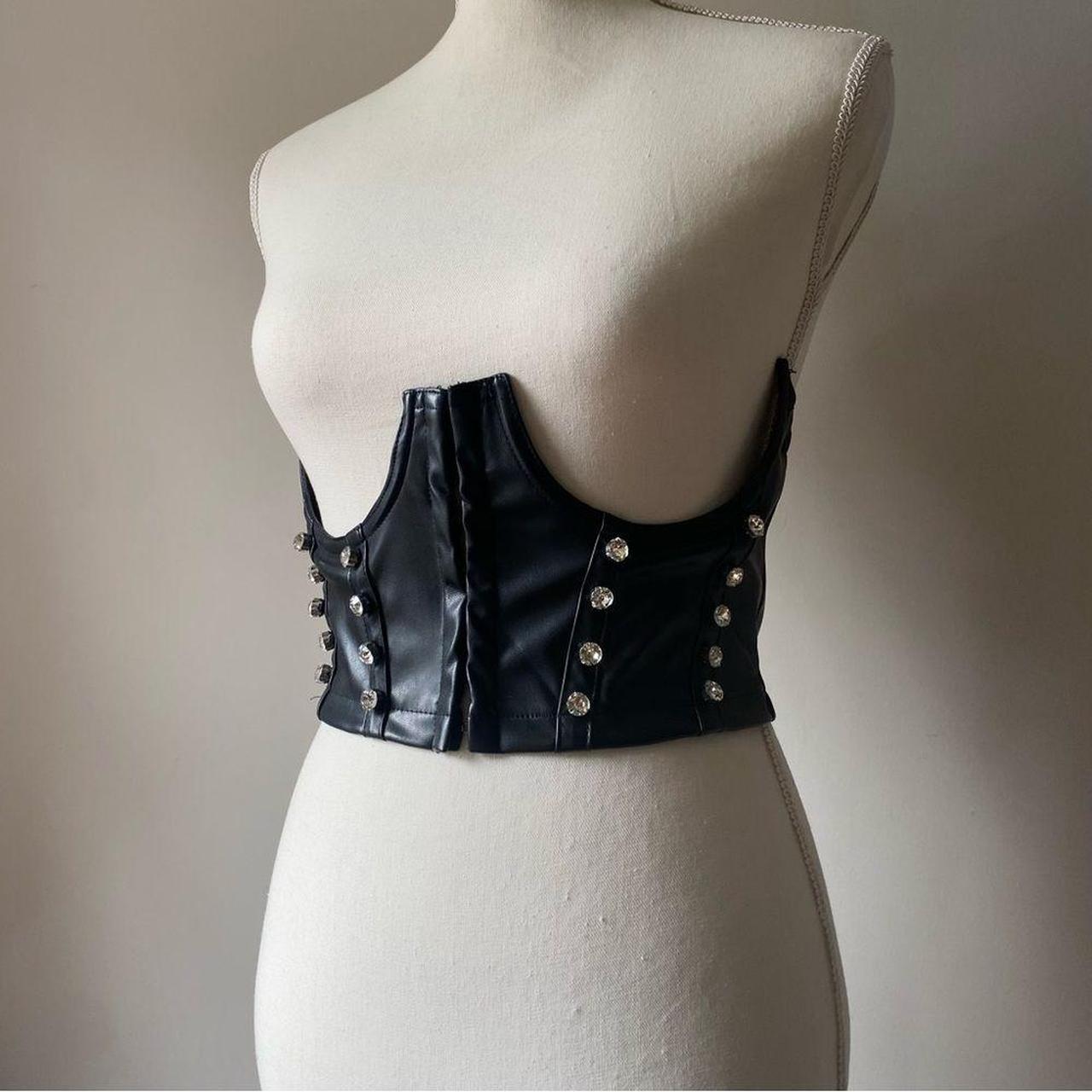 AKIRA, Tops, Black Leather Corset