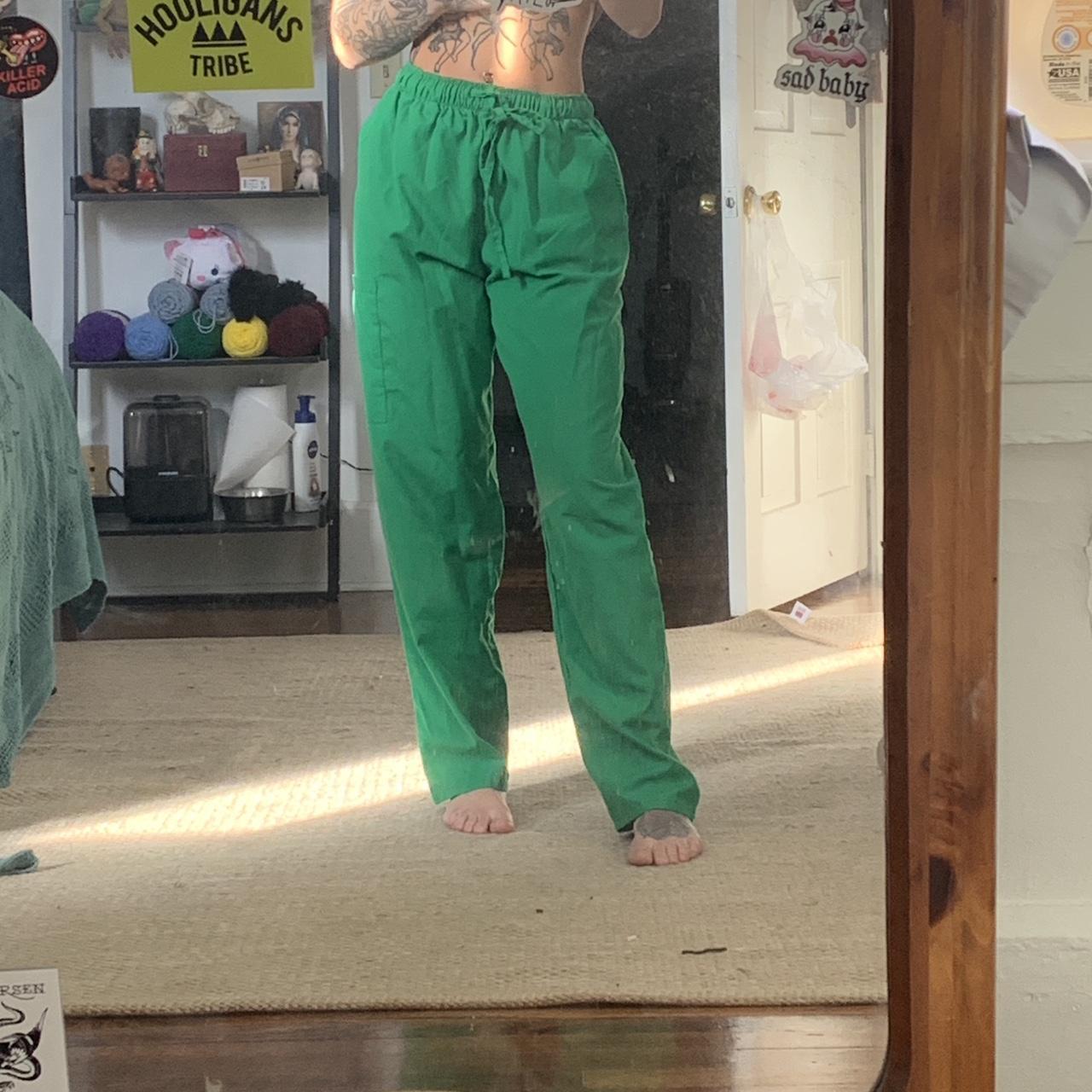 Green scrubs Size small Cargo like style - I wore... - Depop
