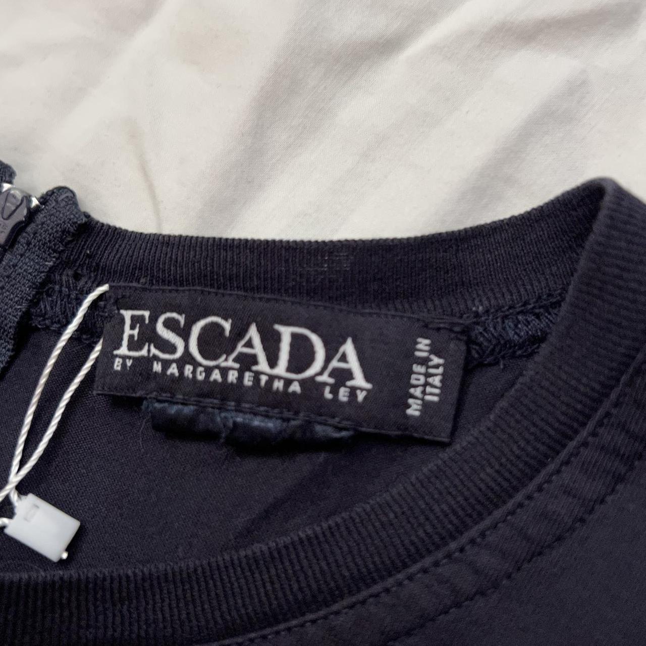 1990s Escada dark navy blue t shirt blouse w... - Depop