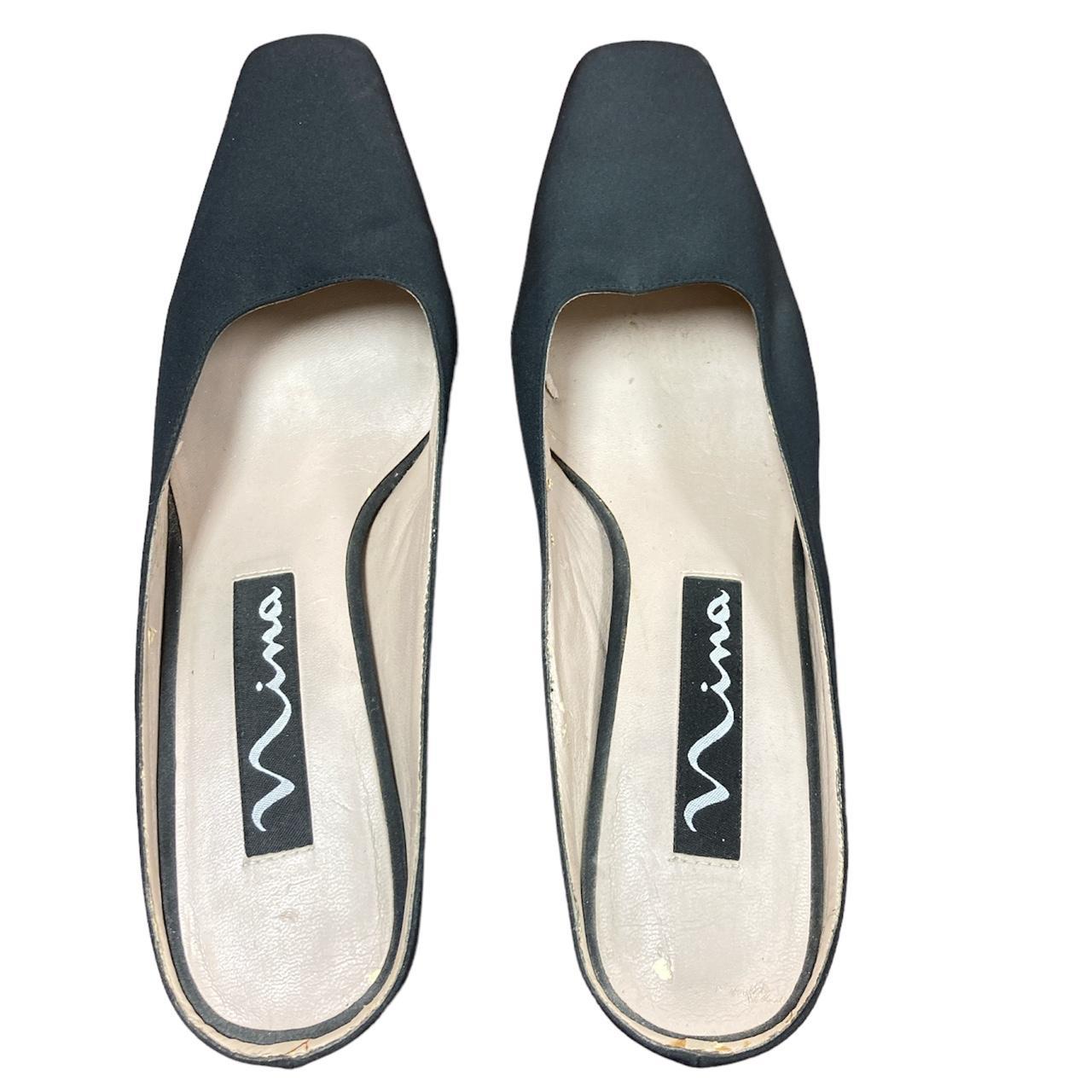 Louis Vuitton denim kitten heels! Super cute, worn - Depop
