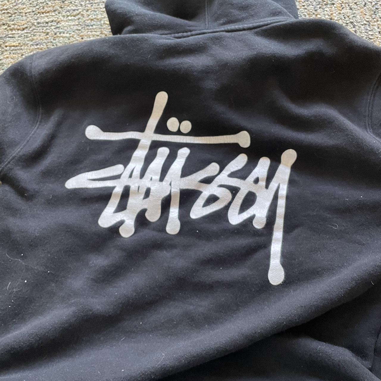 Edited stussy hoodie Black Hoodie has holes on the... - Depop