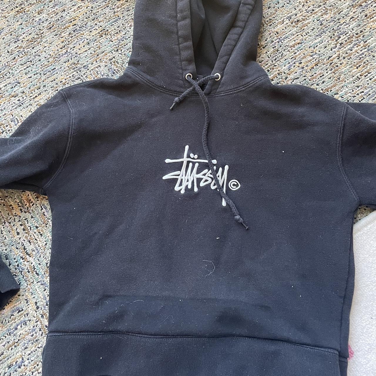 edited stussy hoodie Cut out the pocket/ noticeable... - Depop