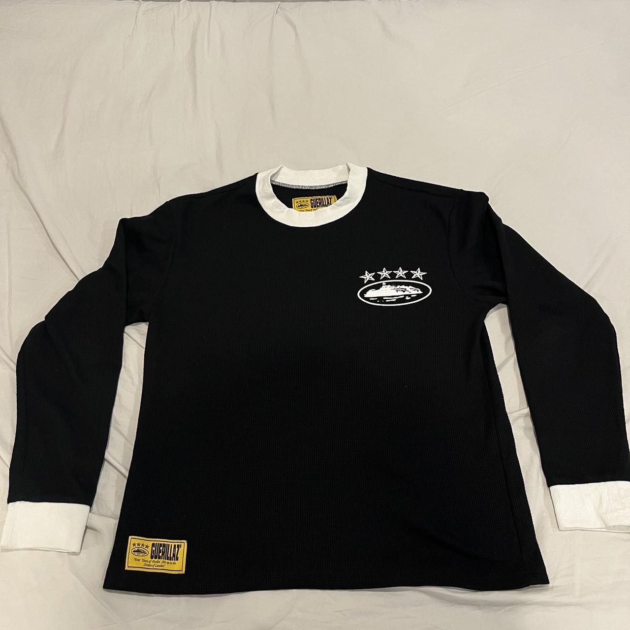 Corteiz 4 Starz Alcatraz Waffle Longsleeve Black and... - Depop