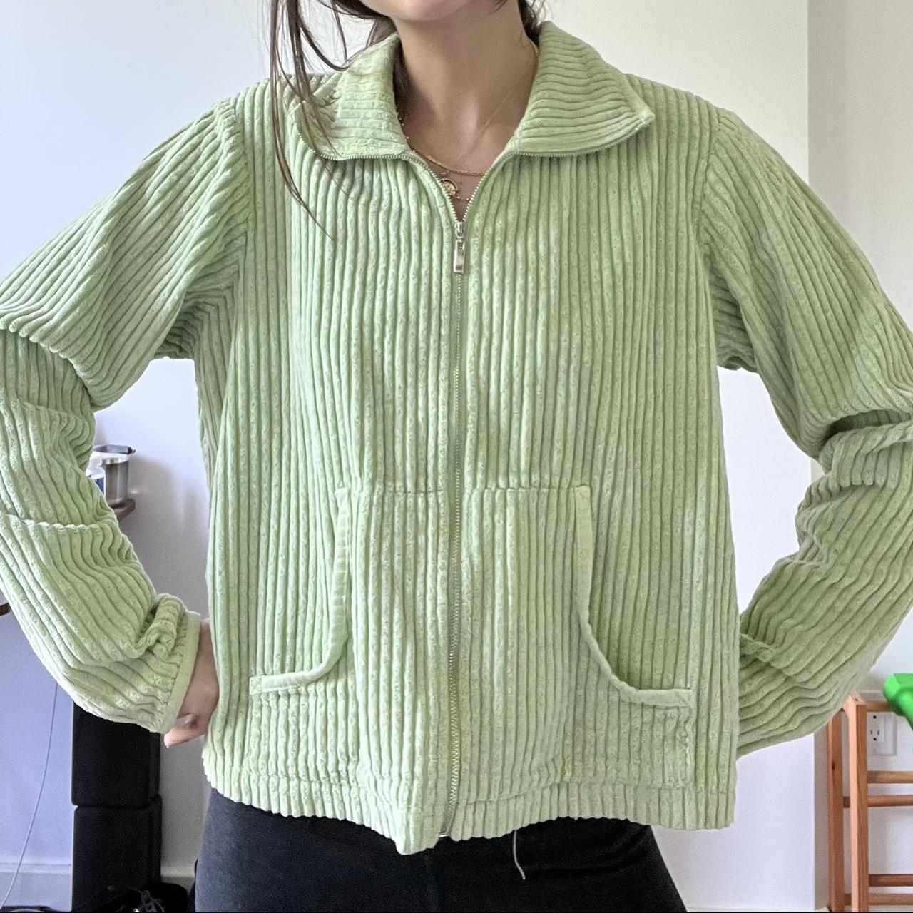 Vintage corduroy jacket in a light green. super soft...