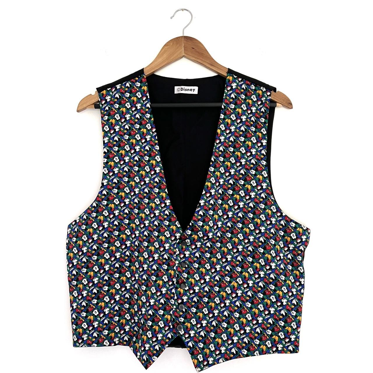 Disney Mickey Mouse Vintage Waistcoat 100 Silk Mens... Depop