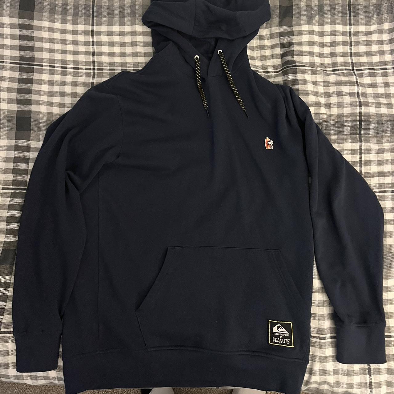 Quicksilver x Peanuts navy hoodie Size M Worn... Depop