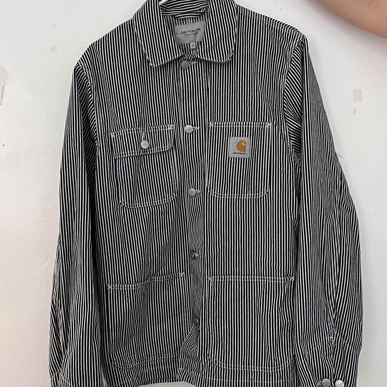 Carhartt WIP hickory stipe Michigan chore coat Feel... - Depop