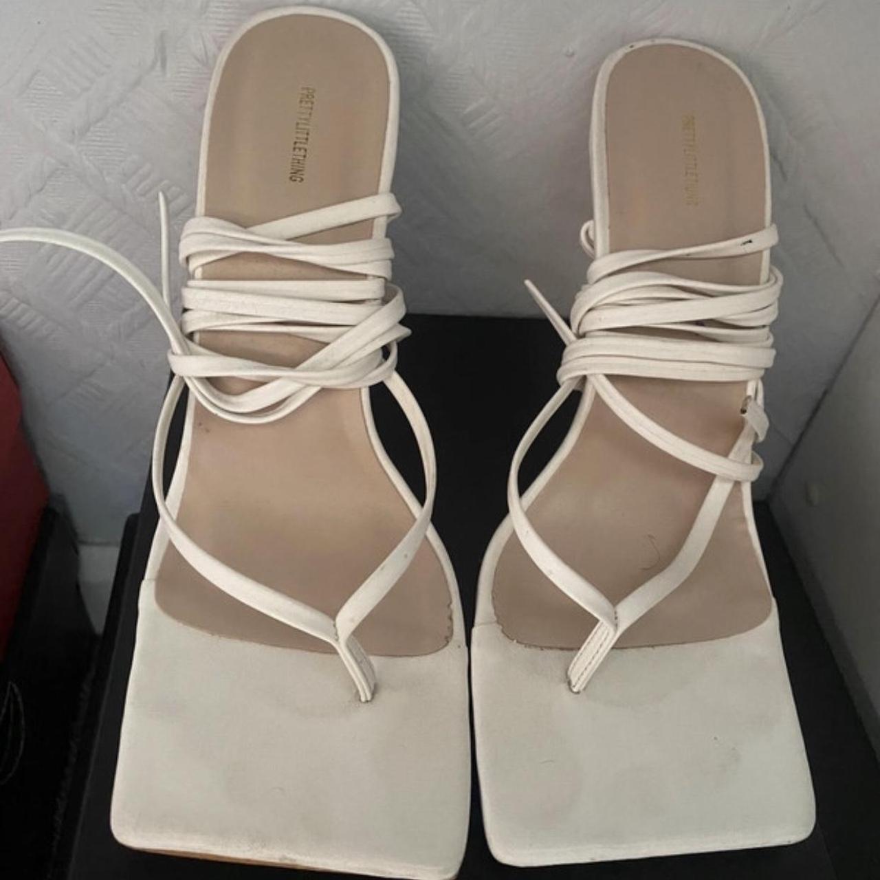 plt white heels