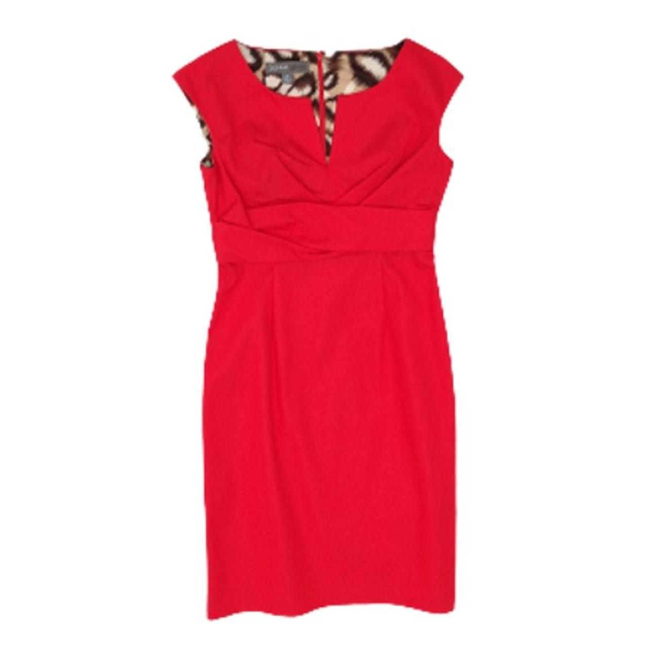 Donna Ricco Red Sheath Dress Sleeveless 4P New retailer MSRP $128