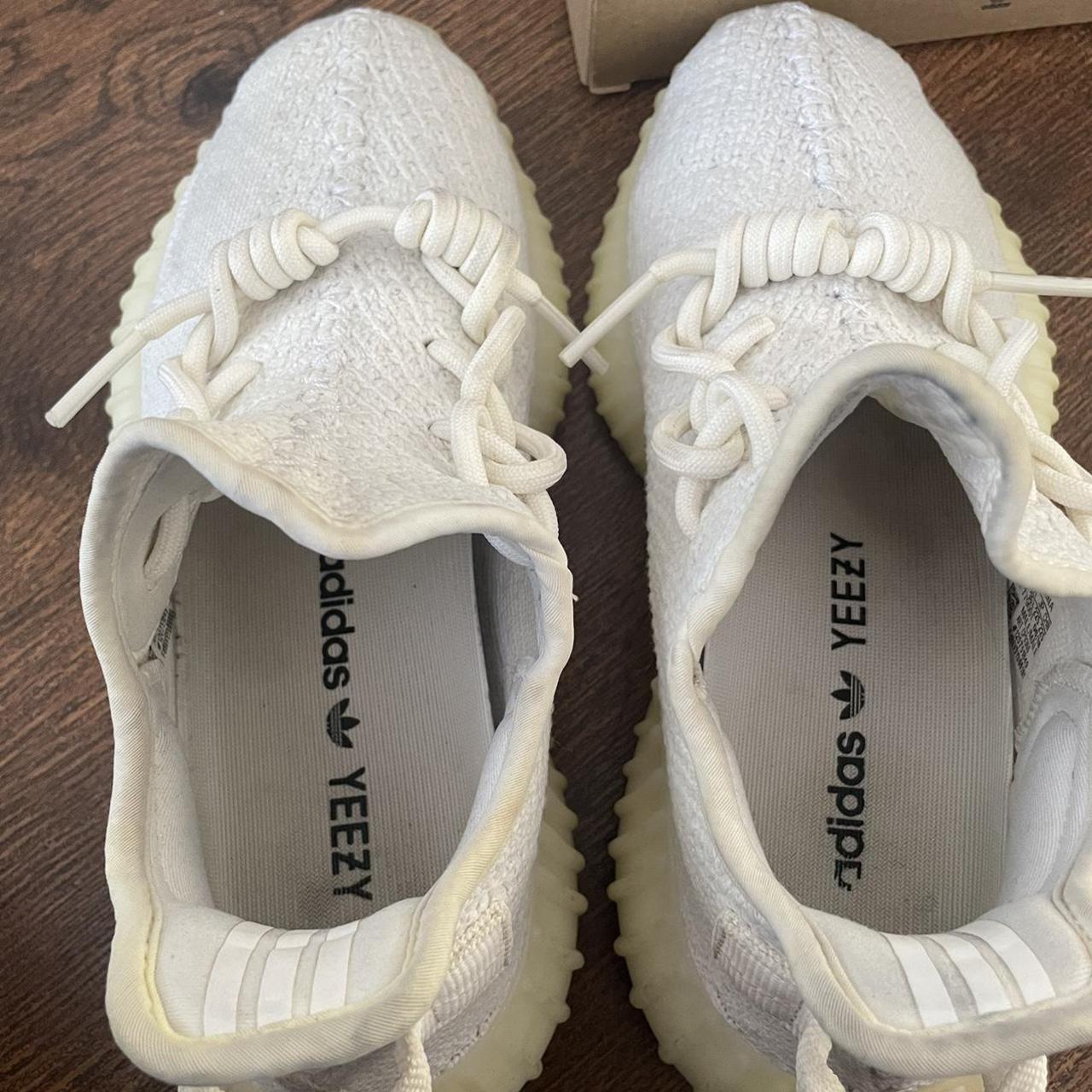 Yeezy 350 Uk 4 Triple white Used but good condition - Depop