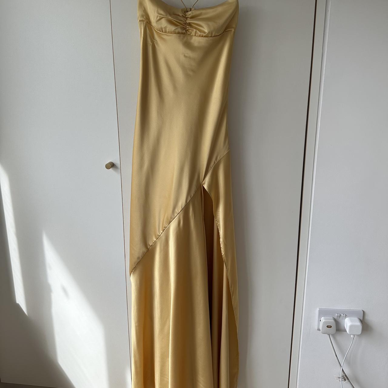 HNTR THE LABEL yellow gaia gown out of stock... - Depop
