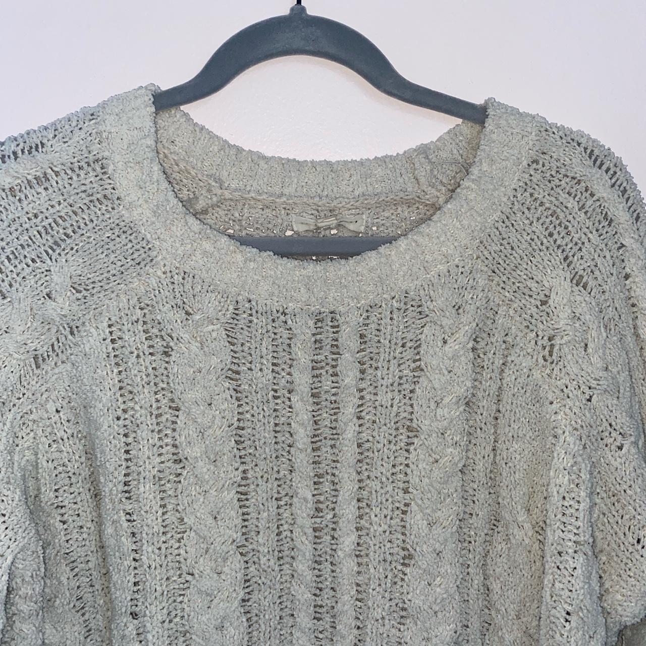 chunky knit cream sweater, so so comfy size L... Depop