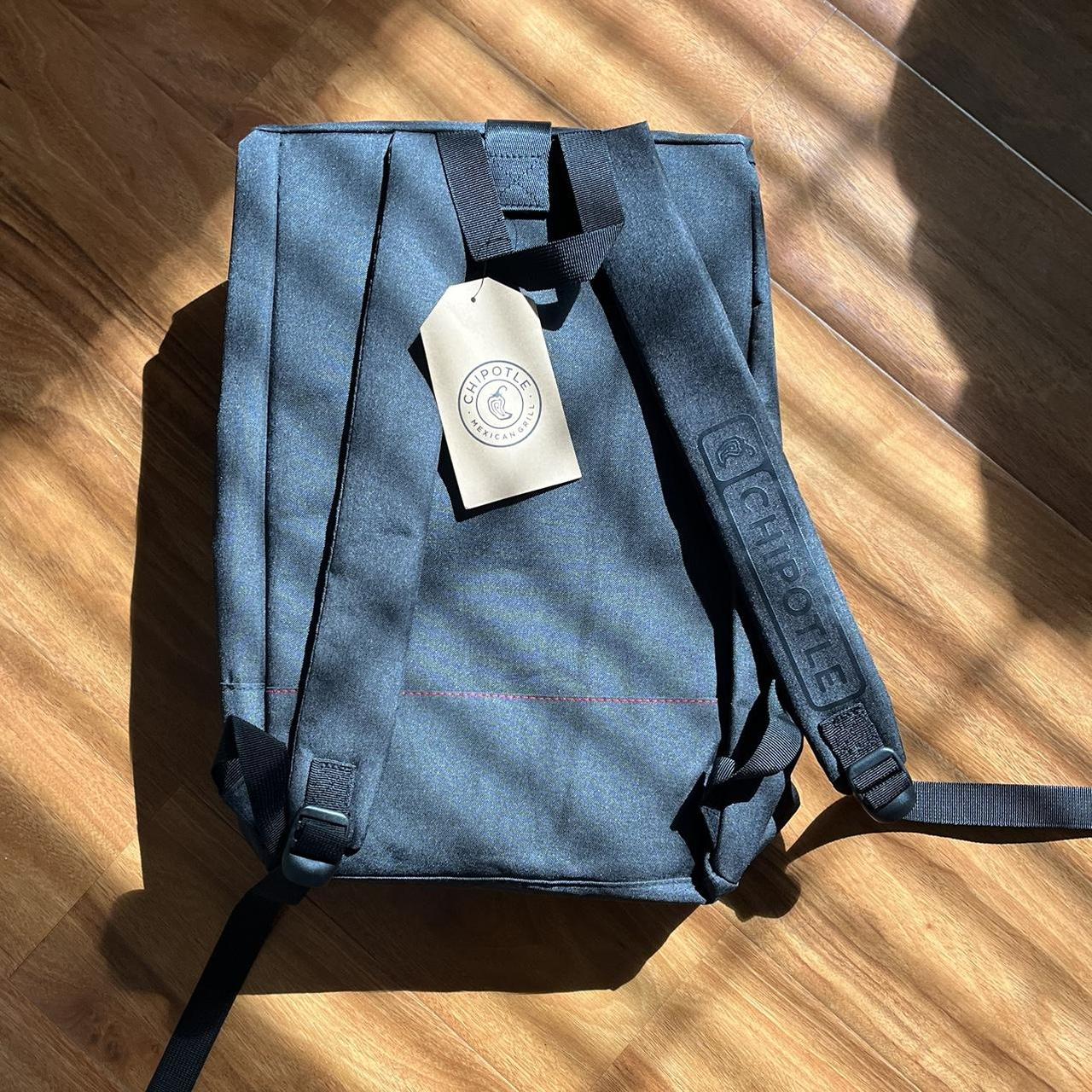 large black chipotle backpack has lots of storage... - Depop