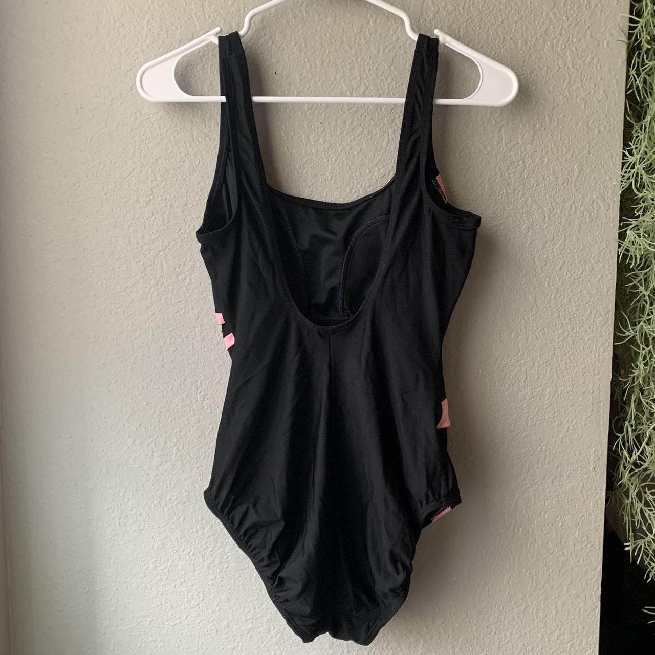 Women's Black And Pink Swimsuit-one-piece 