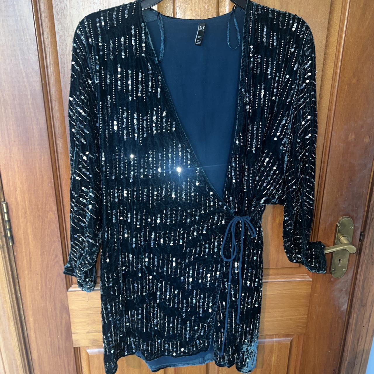 Zara Green Sequin Mini Dress Zara Sequin Mini Dress, Size Small,