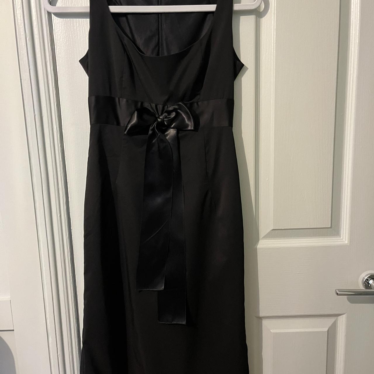 Black Tara Jarmon fitted cocktail dress with... - Depop