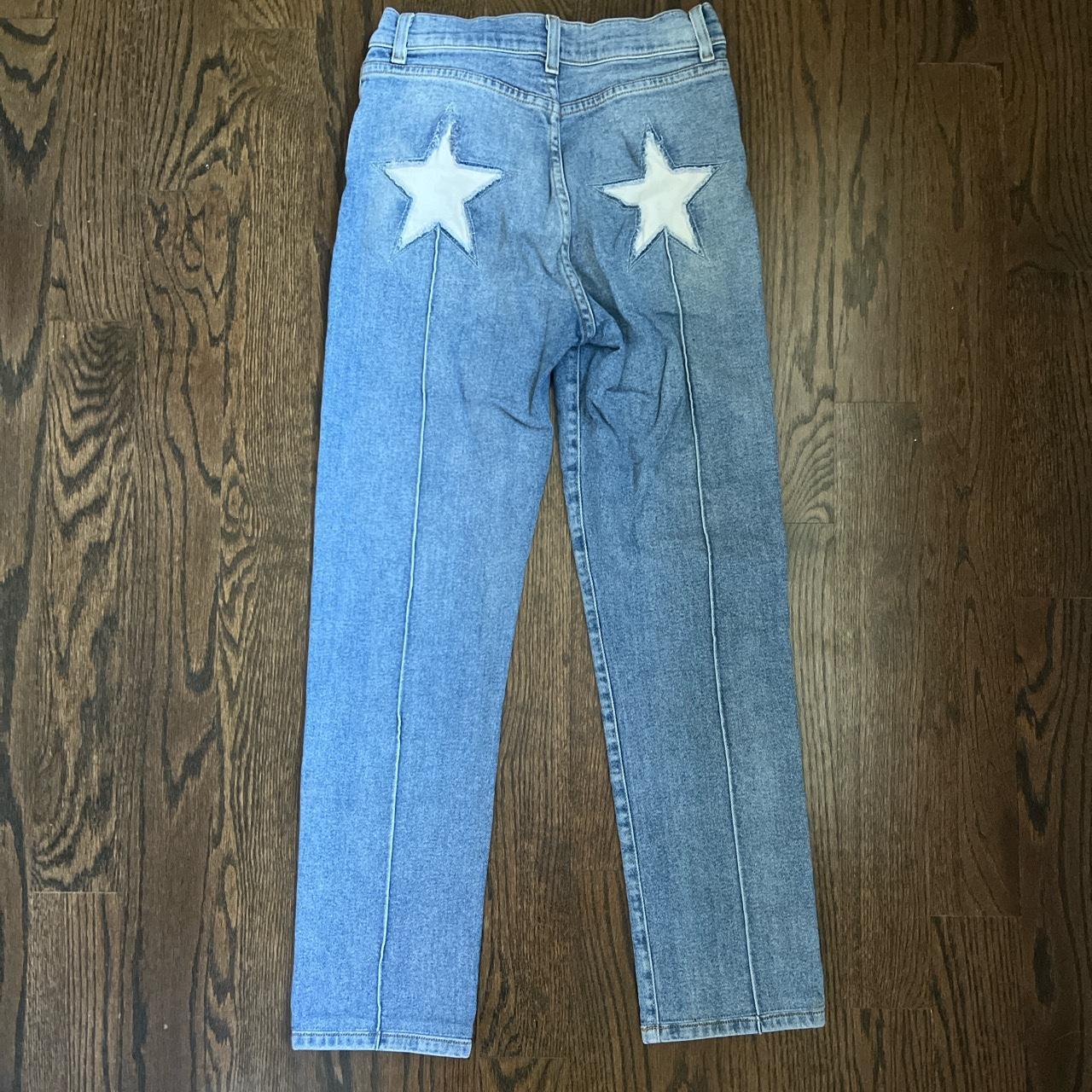 Revive reworked light blue denim star Depop