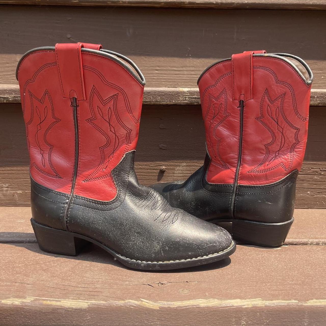 Red and hot sale black cowgirl boots