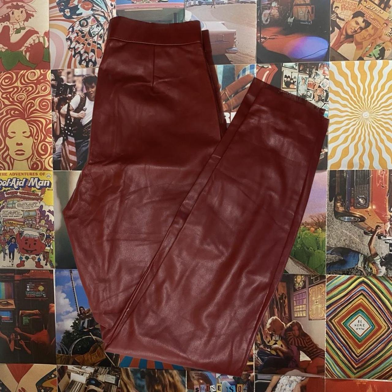 Zara Red Leather pants