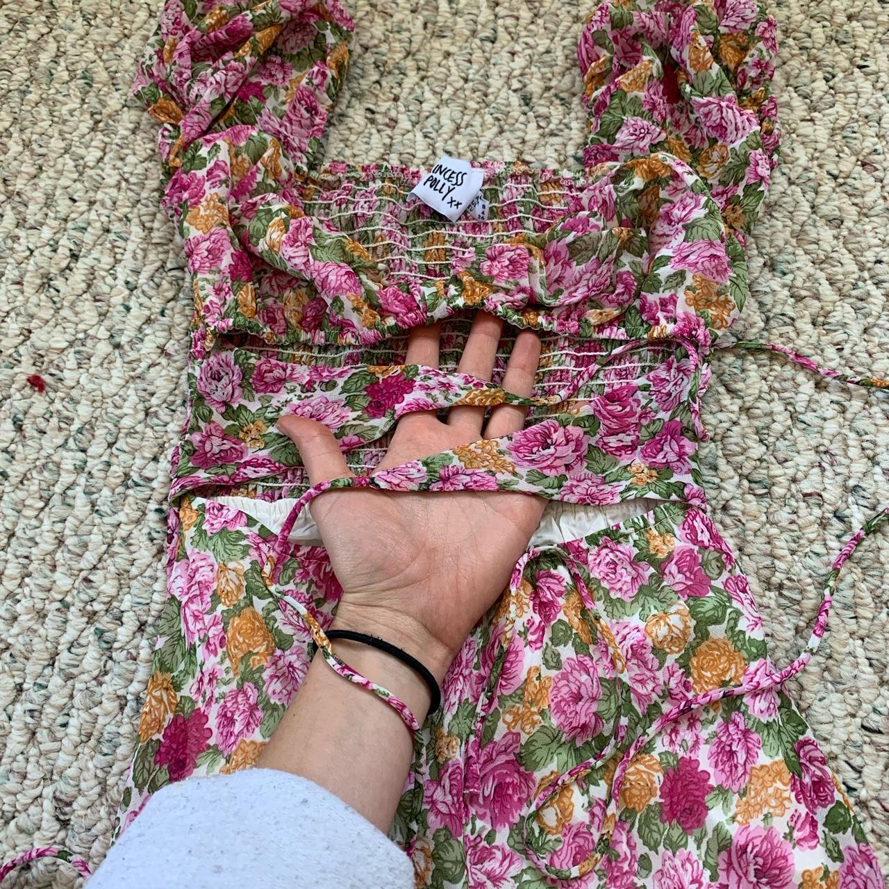 Floral Princess Polly Dress 💐 pink and orange... Depop