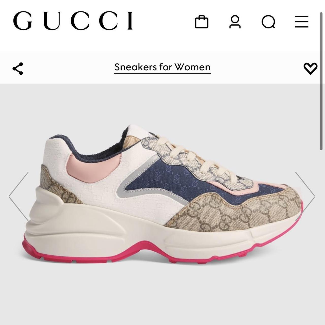 Gucci womens clearance white trainers