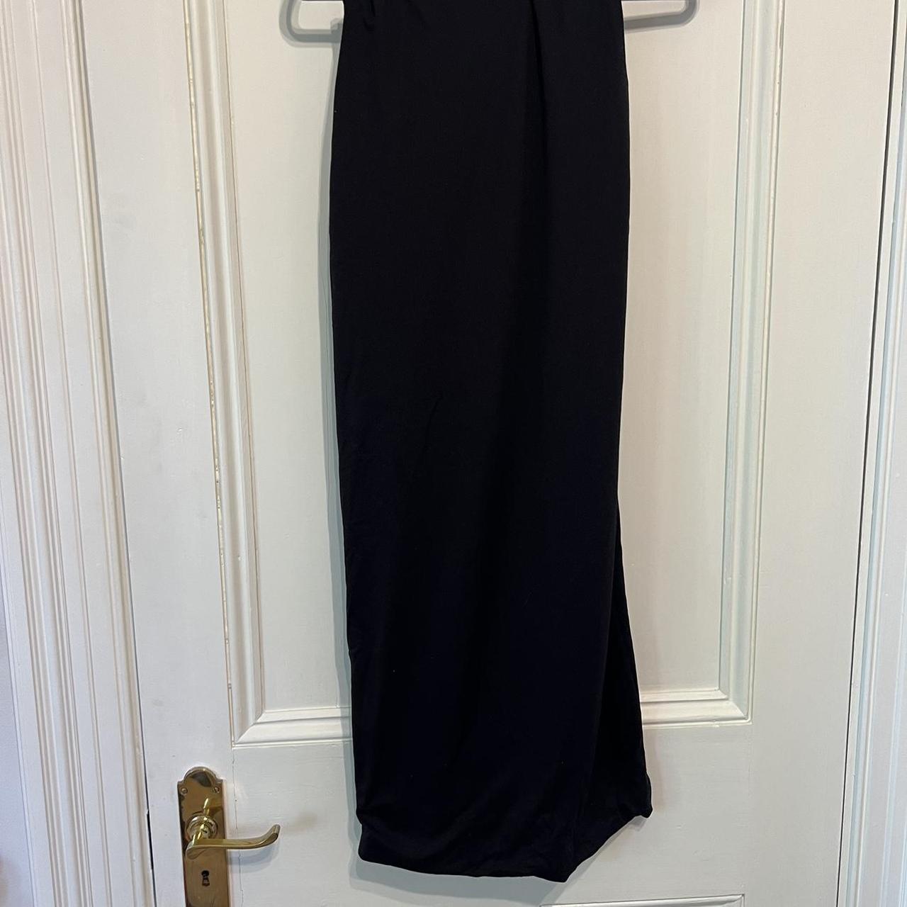 GLASSONS LONG BLACK TIGHT SKIRT XS Depop