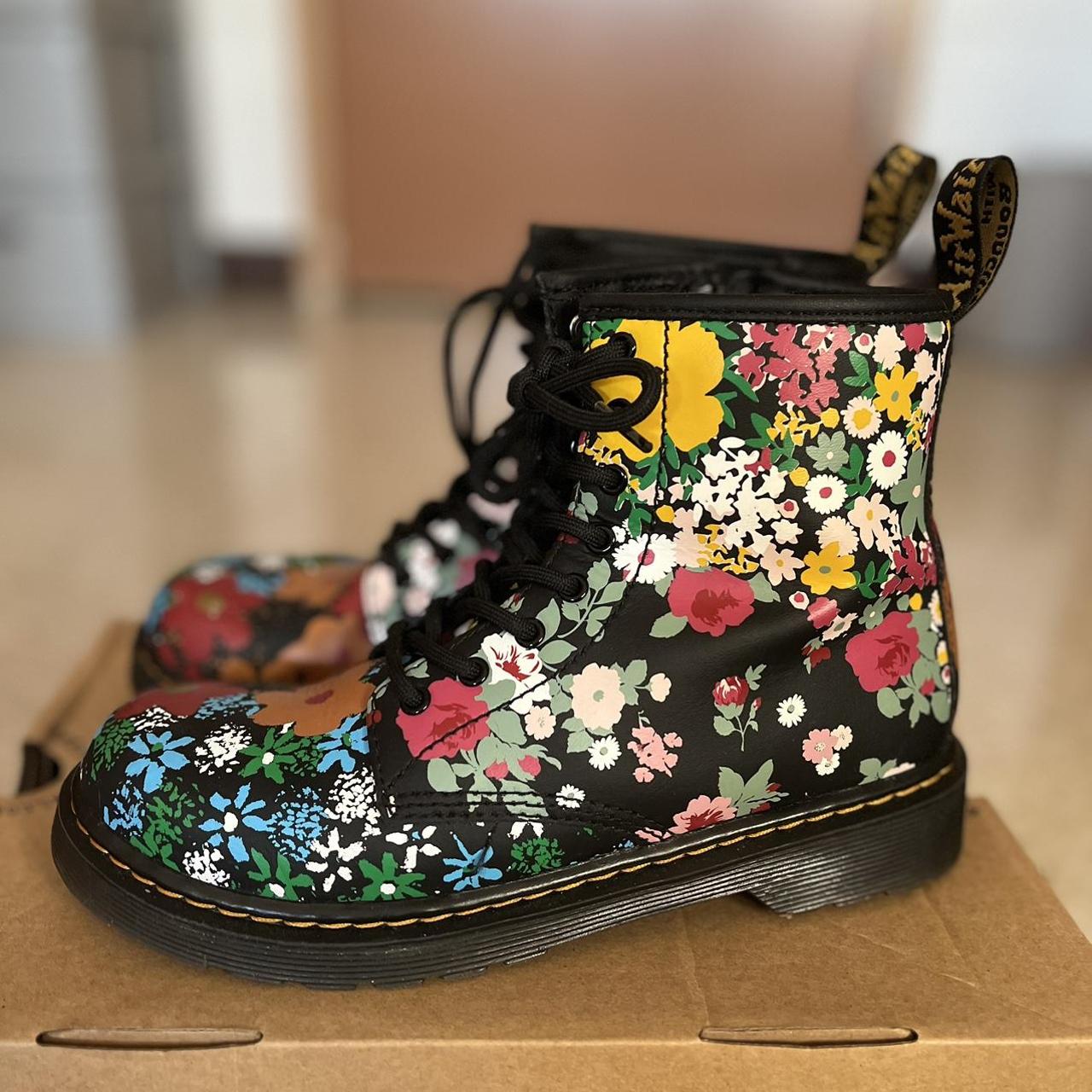 Doc marten cheap floral boots