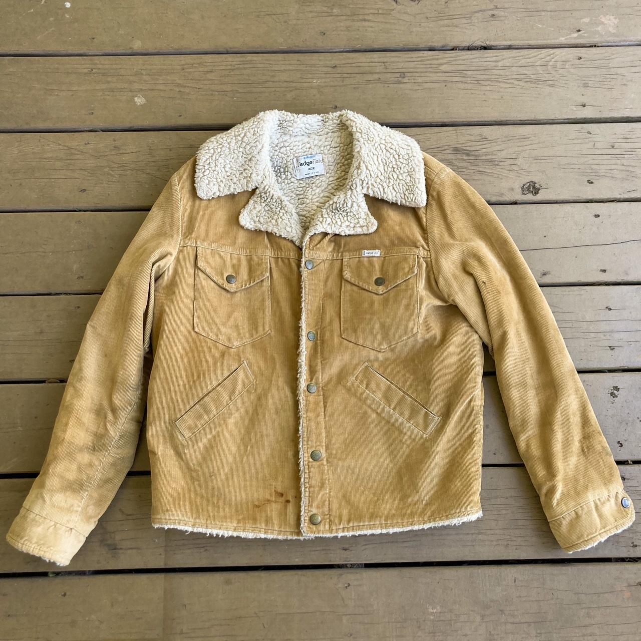 Vintage 70s Corduroy Sherpa Lined Trucker Jacket... - Depop