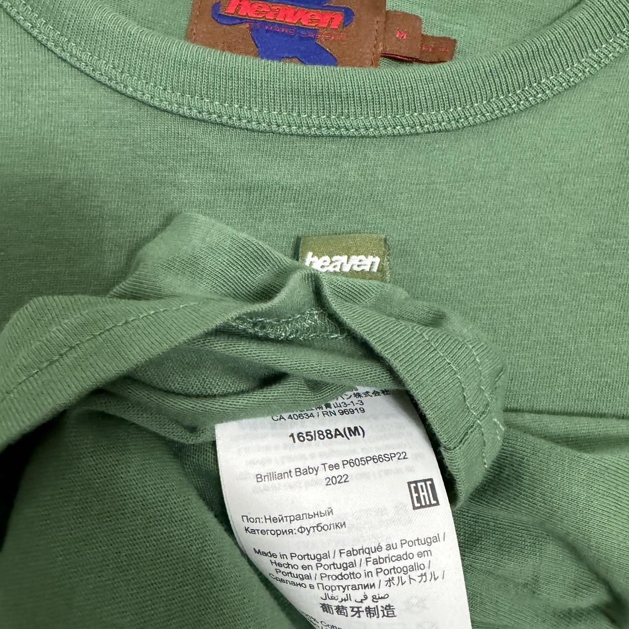 Heaven By Marc Jacobs◆Tシャツ/M/コットン/グリーン HEAVEN by Marc Jacobs 'Brilliant' baby tee in moss | Depop