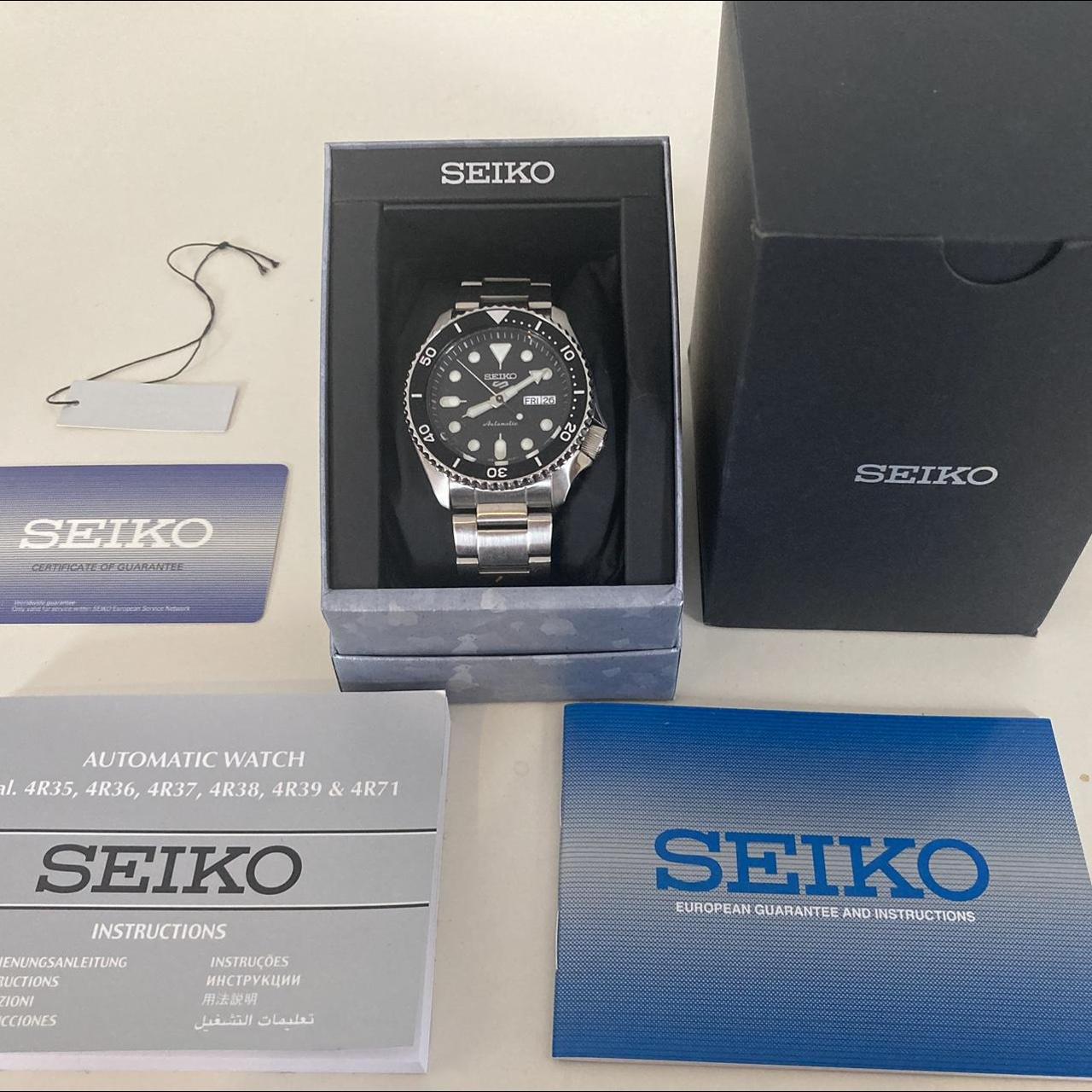 Seiko 5 Sports Automatic Men's Black Watch -... - Depop