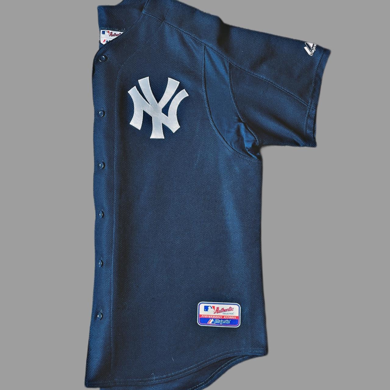 Vintage Majestic New York Yankees Mesh Jersey White - Depop