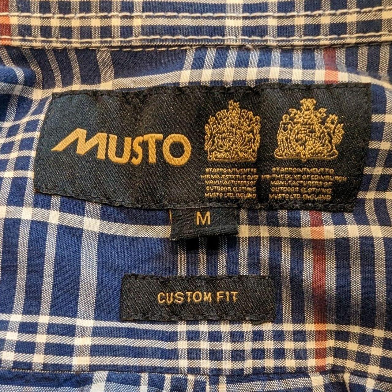 Musto Check Shirt Blue Red White Custom Fit Men's... - Depop