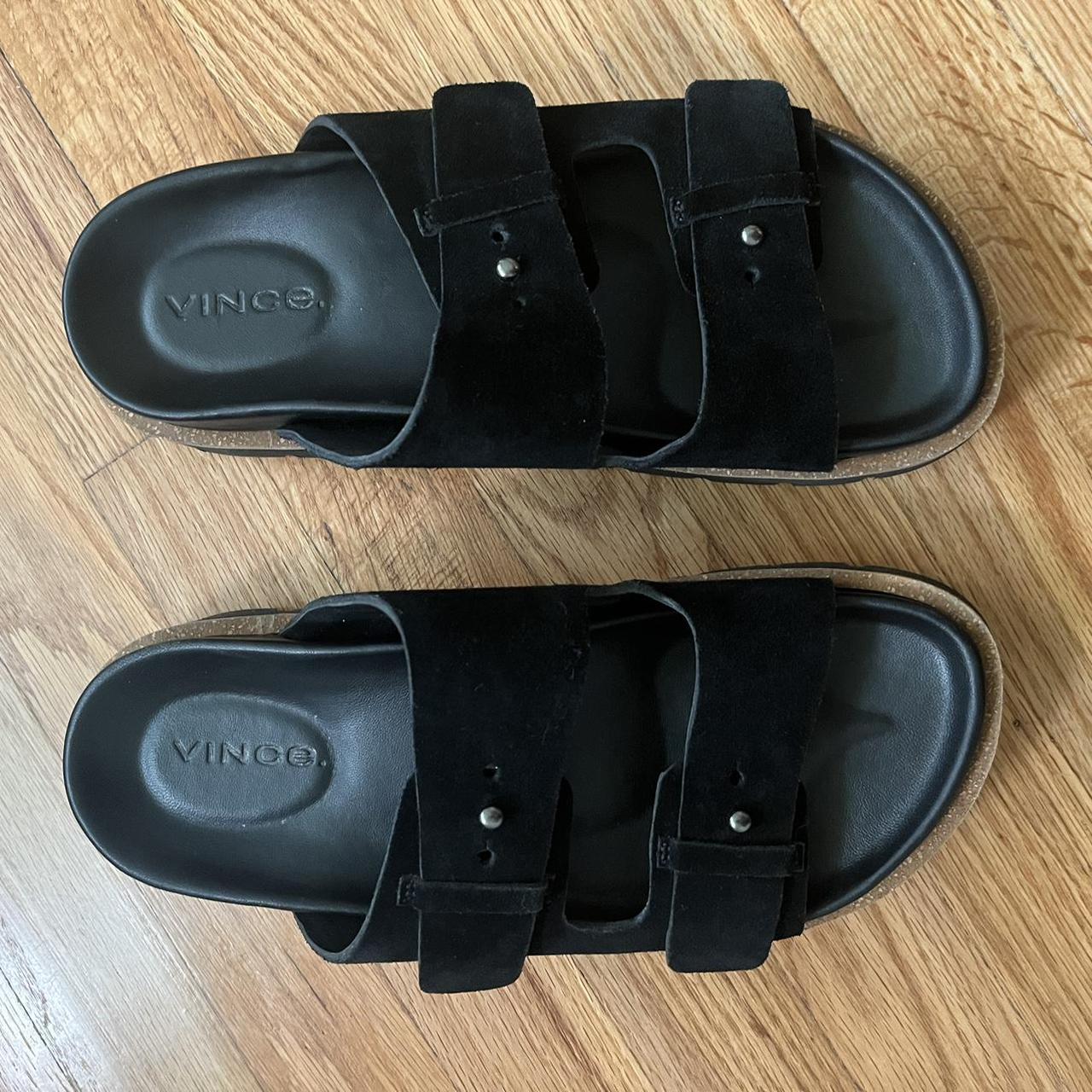 Men’s Vince black suede Birkenstock style