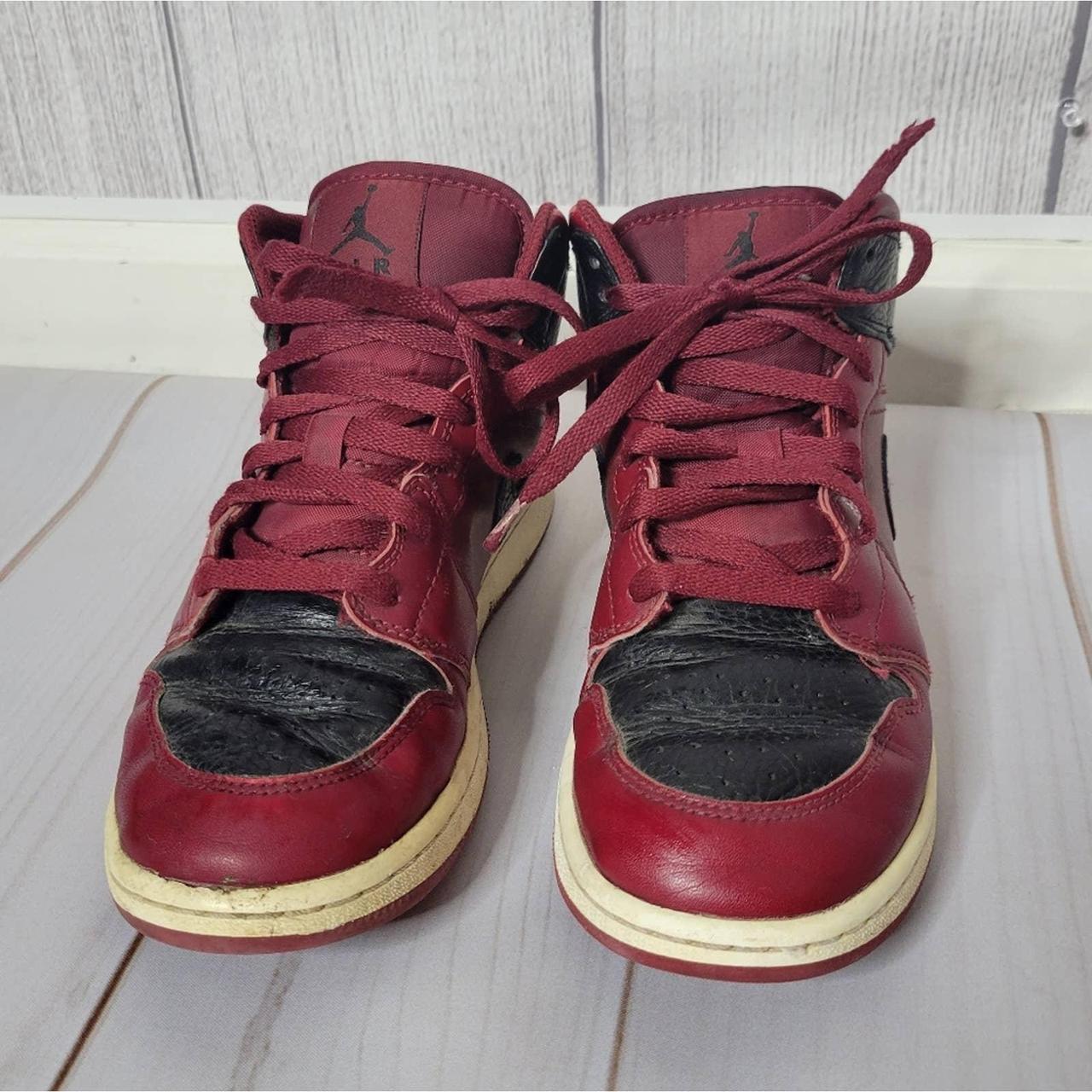 Jordan 1 Mid Team Red Black White (GS)