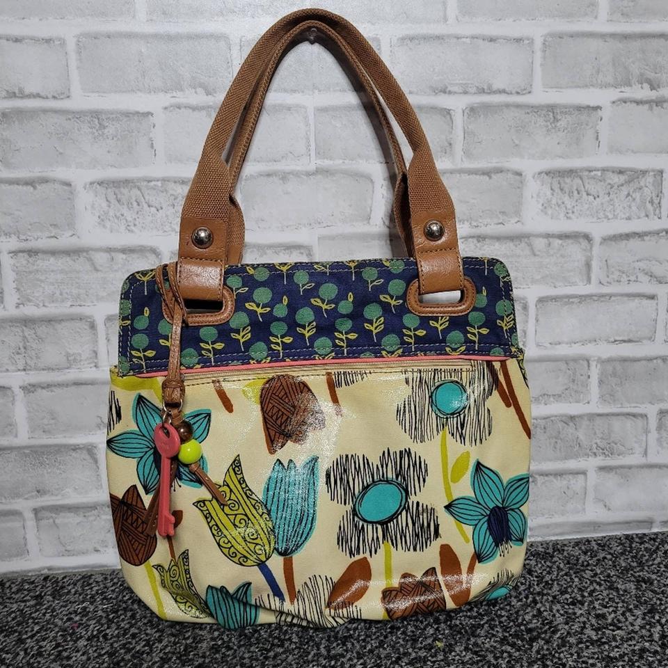 Fossil tote bag Key Per coated canvas floral Depop